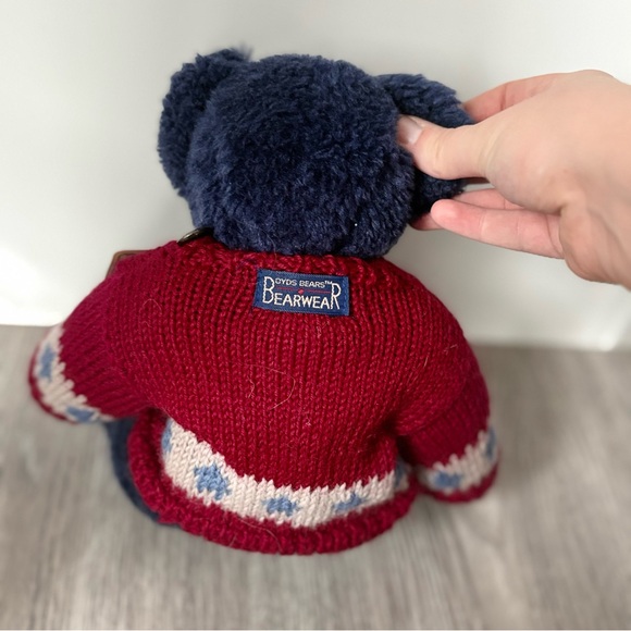 Boyds Bears Retired Indigo Jones Rare Navy and Crimson Plush Toy 1997 - Picture 5 of 9